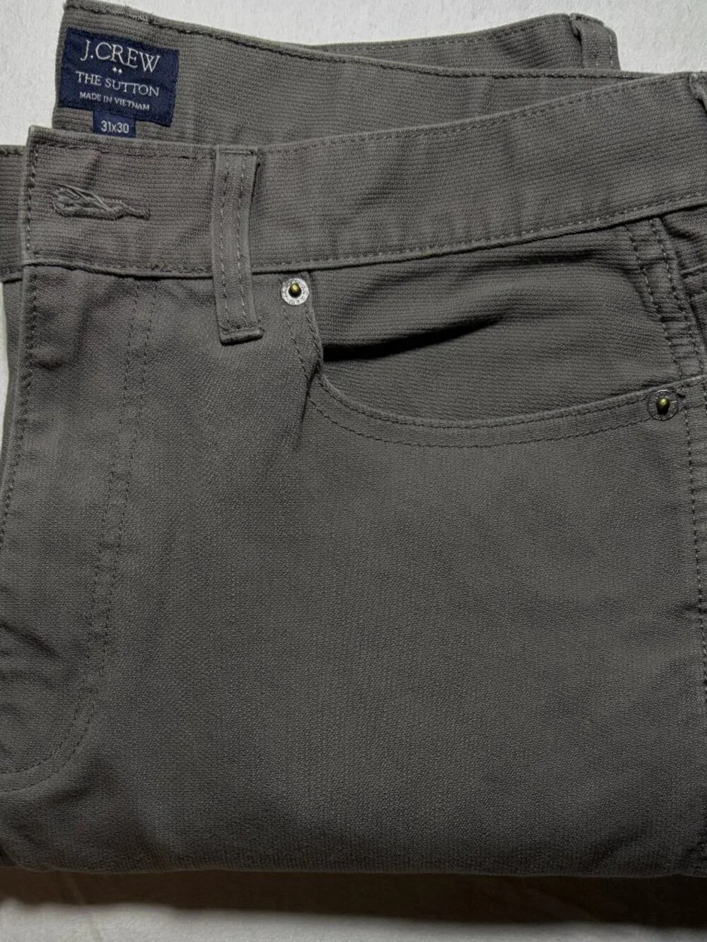 J.Crew Sutton Jeans Men’s 31×30 Gray Cotton Slim Straight